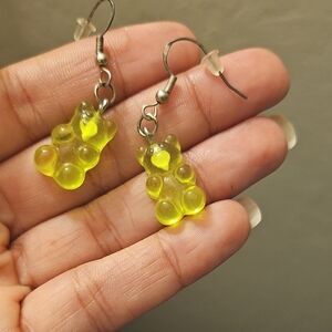 Gummy Bear Earrings in Vibrant Yellow